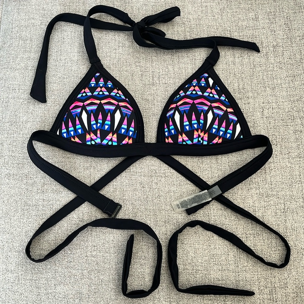Pink Victoria Triangle Push Up Tie Bikini